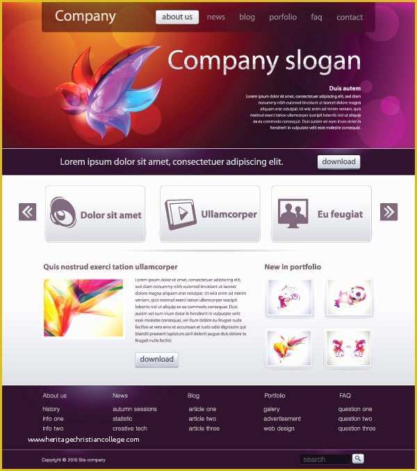 Free Simple HTML Website Templates Of Website Design Template