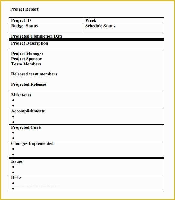 Free Simple Project Management Templates Of 14 Sample Project Status Reports – Pdf Word Pages
