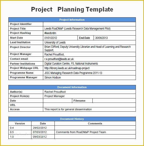 Free Simple Project Management Templates Of Project Planning Template 5 Free Download for Word