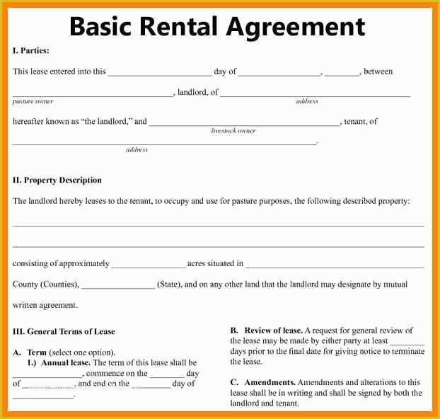 Free Simple Rental Agreement Template Of 13 Free Printable Lease Agreement