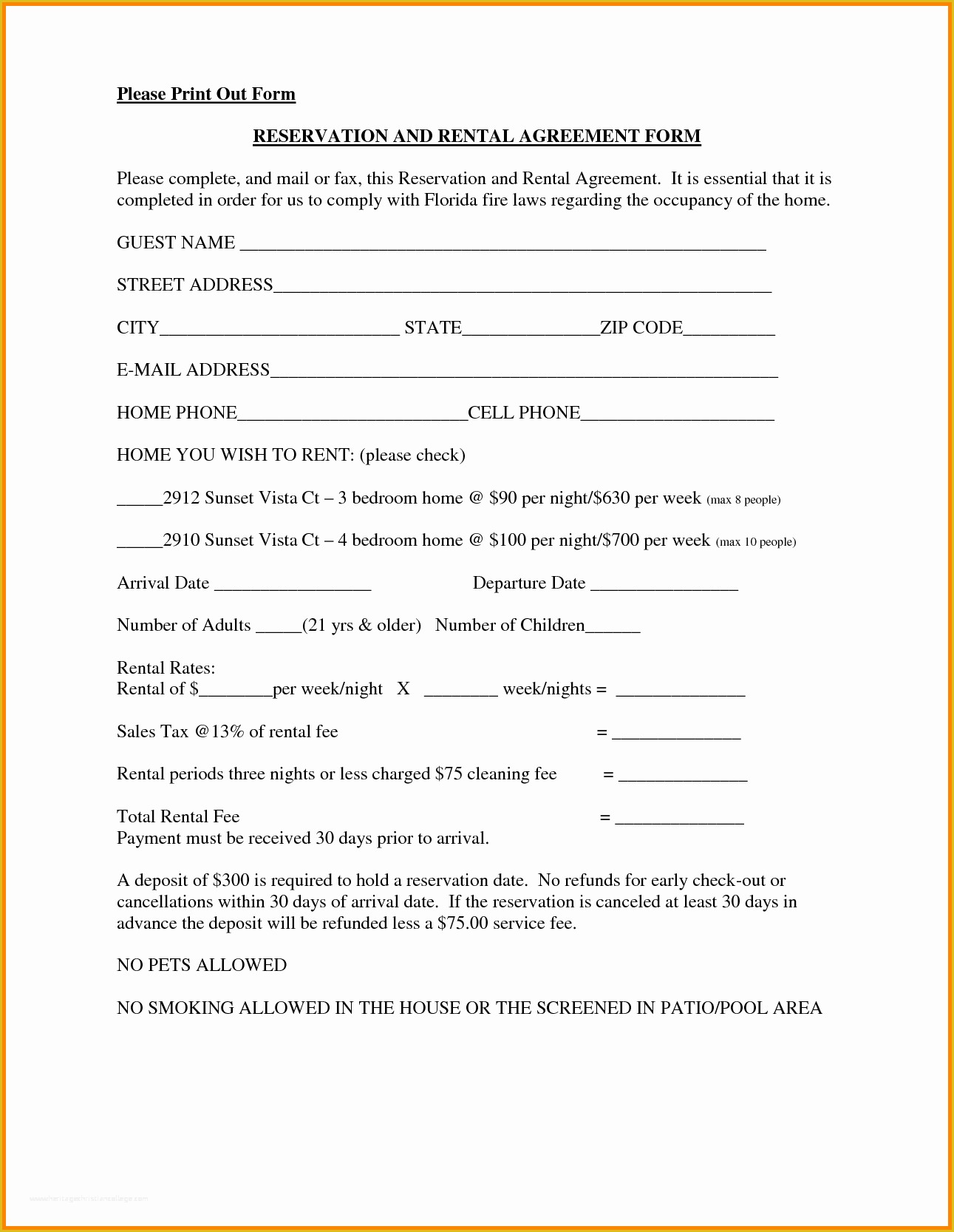 Free Simple Rental Agreement Template Of 8 Simple One Page Lease Agreement Template