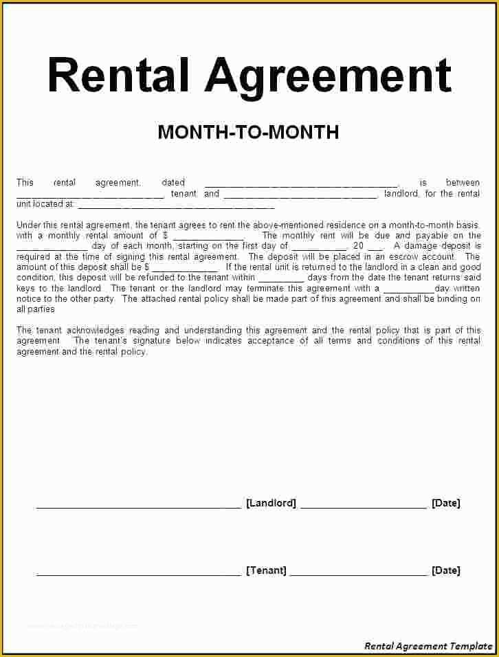 Free Simple Rental Agreement Template Of 8 Simple Rental Agreement form