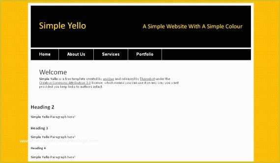 Free Simple Website Templates Of Free Wordpress and Cms Templates Simple Black Yellow
