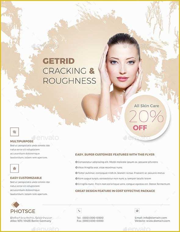 Free Skin Care Brochure Templates Of Beauty Care Flyer