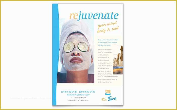 Free Skin Care Brochure Templates Of Beauty Spa Flyer Template Design
