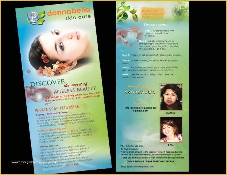 Free Skin Care Brochure Templates Of Brochures Sales Sheet