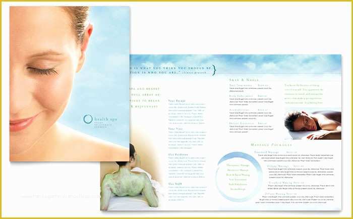 Free Skin Care Brochure Templates Of Day Spa & Resort Brochure Template Design