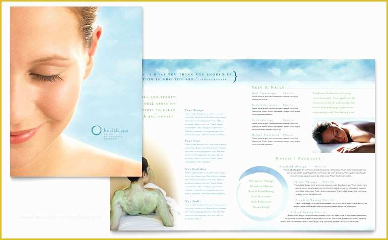 Free Skin Care Brochure Templates Of Day Spa & Resort Brochure Template Word & Publisher