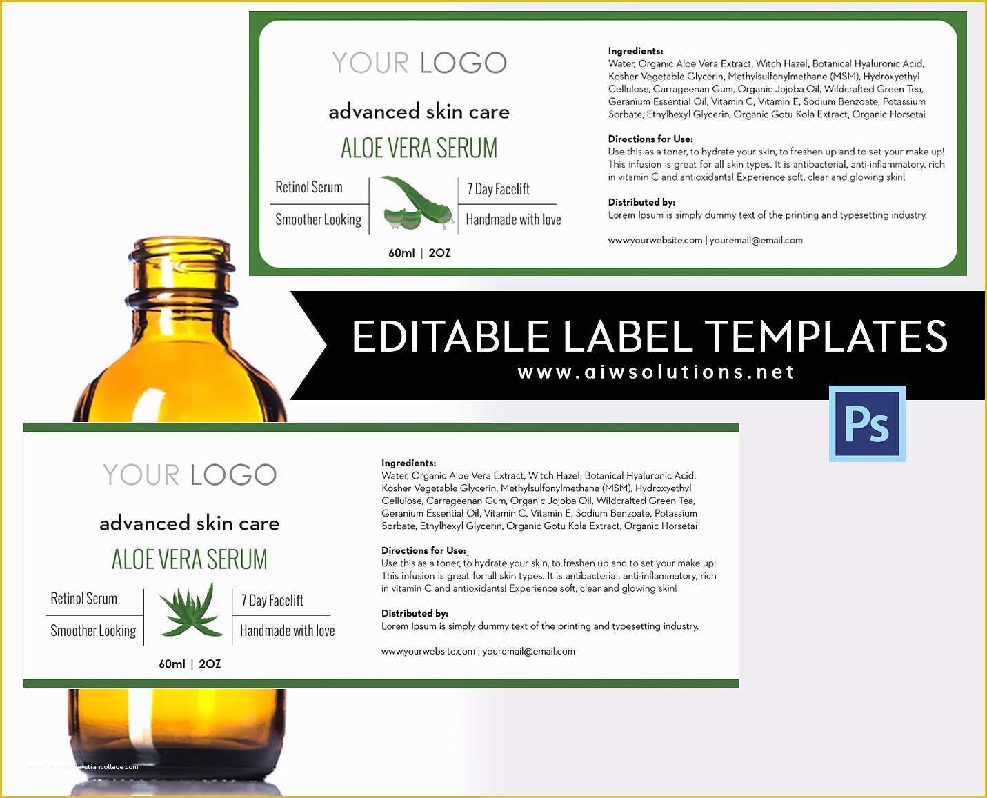 Free Skin Care Brochure Templates Of Editable Label Template Id14 Stationery Templates