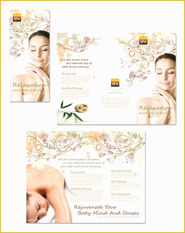 Free Skin Care Brochure Templates Of Health & Beauty Spa Tri Fold Brochure Template Dlayouts
