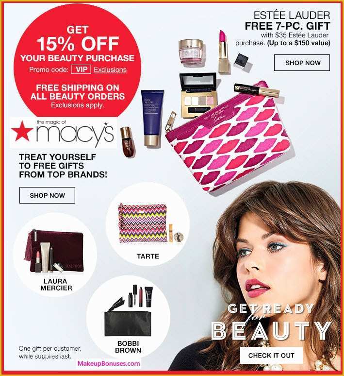 Free Skin Care Brochure Templates Of Macy S F Plus Free Bonus Gifts Makeup Bonuses