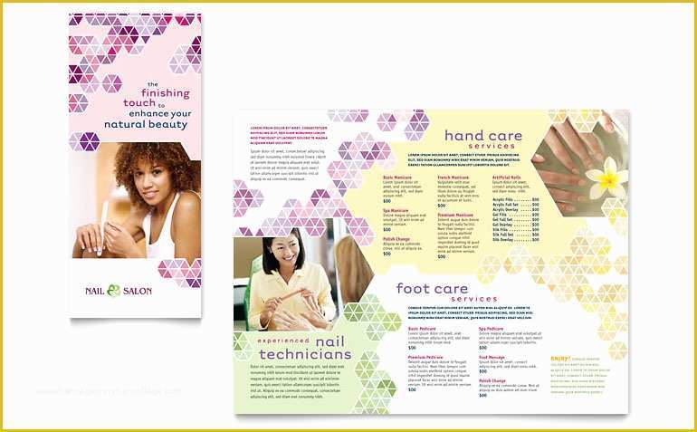 Free Skin Care Brochure Templates Of Nail Salon Brochure Template Word &amp; Publisher