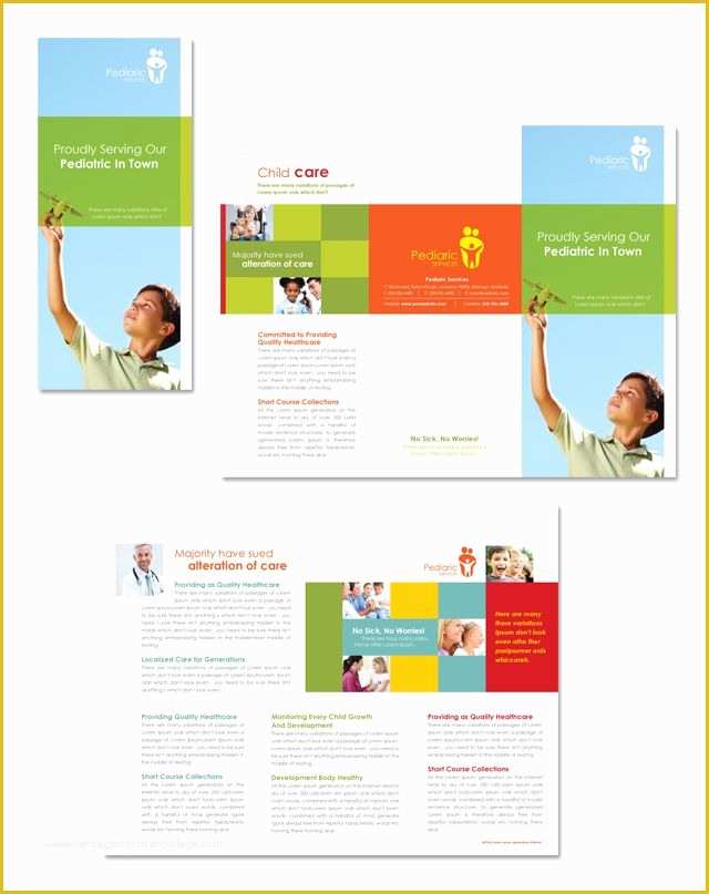 Free Skin Care Brochure Templates Of Pediatrician &amp; Child Care Tri Fold Brochure Template