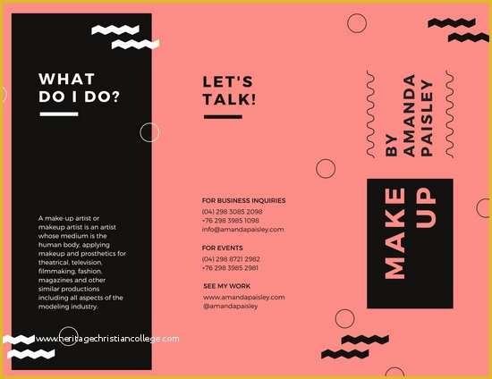 Free Skin Care Brochure Templates Of Salmon and Black Creative Brochure Templates by Canva
