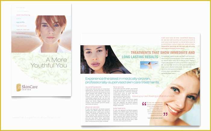 Free Skin Care Brochure Templates Of Skin Care Clinic Brochure Template Design