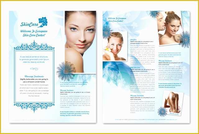 Free Skin Care Brochure Templates Of Skincare Center Datasheet Template