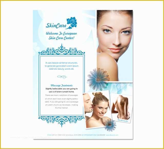 Free Skin Care Brochure Templates Of Skincare Center Flyer Template Dlayouts Graphic Design Blog
