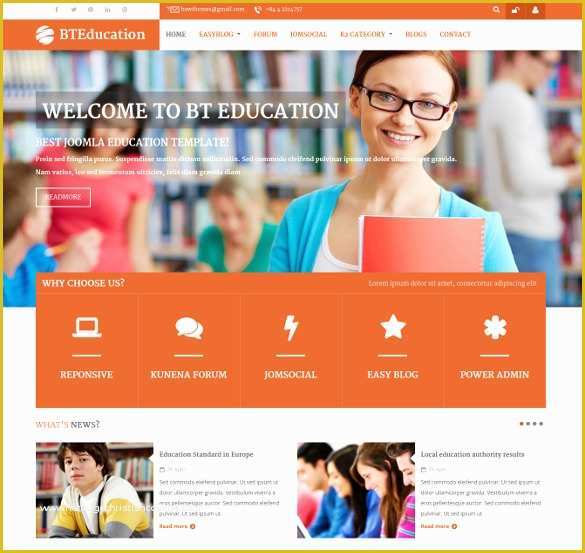 Free social Media Design Templates Of Responsive Education socila Media Website Template