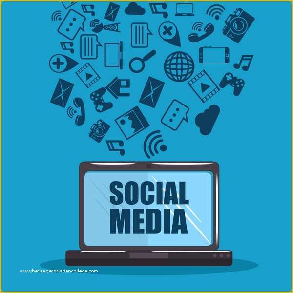 Free social Media Design Templates Of social Media Icon with Blue Background Template Vector