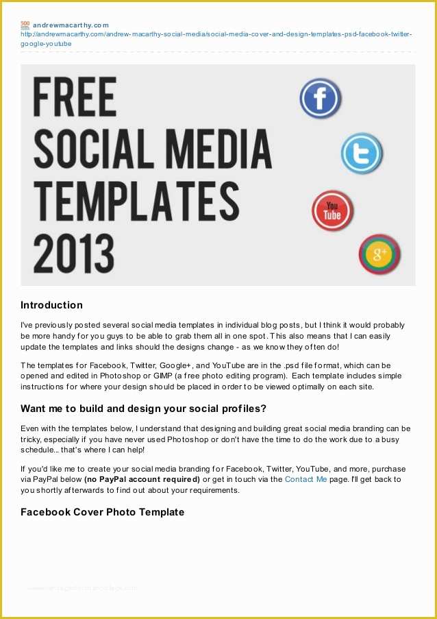 Free social Media Design Templates Of social Media Templates 2013 Free Psd