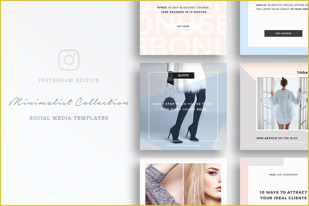 Free social Media Design Templates Of social Media Templates for Instagram Minimalist