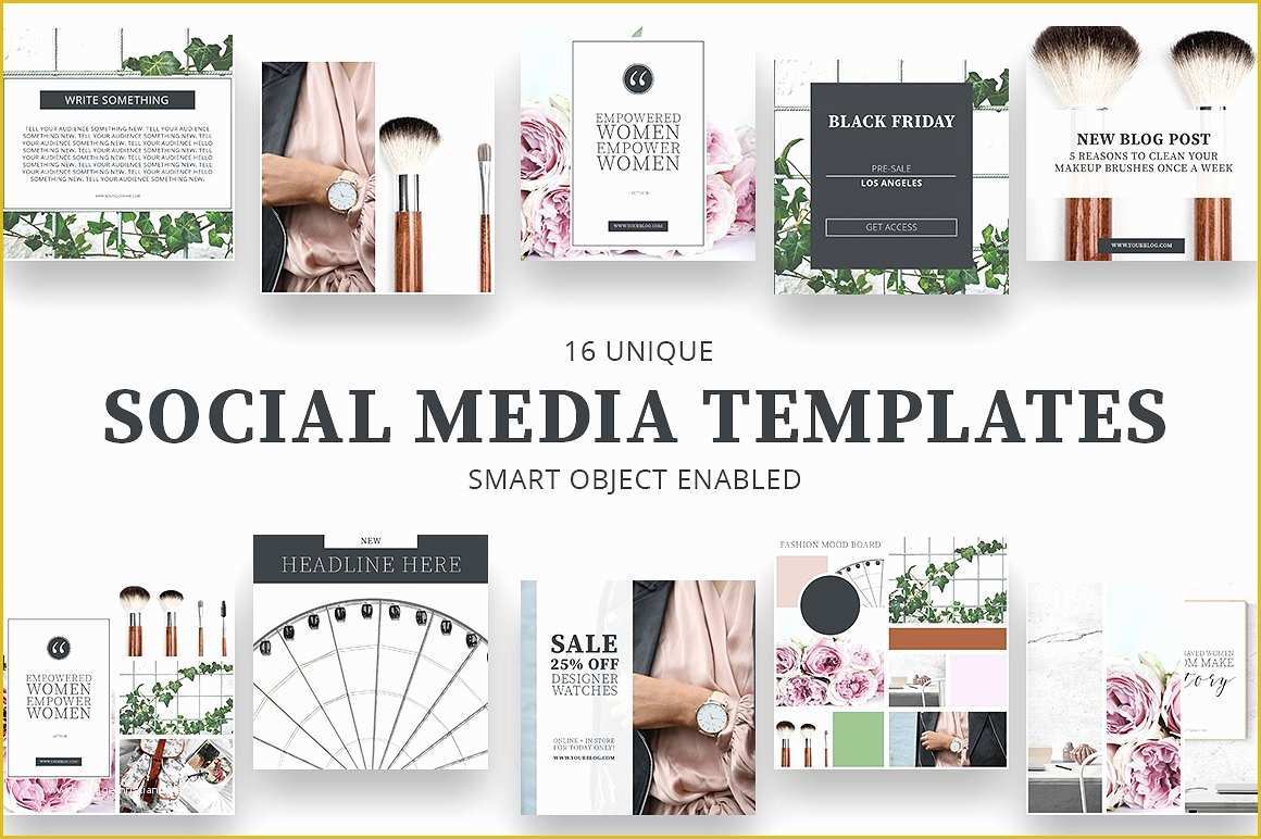 Free social Media Design Templates Of social Media Templates Instagram Templates Creative Market