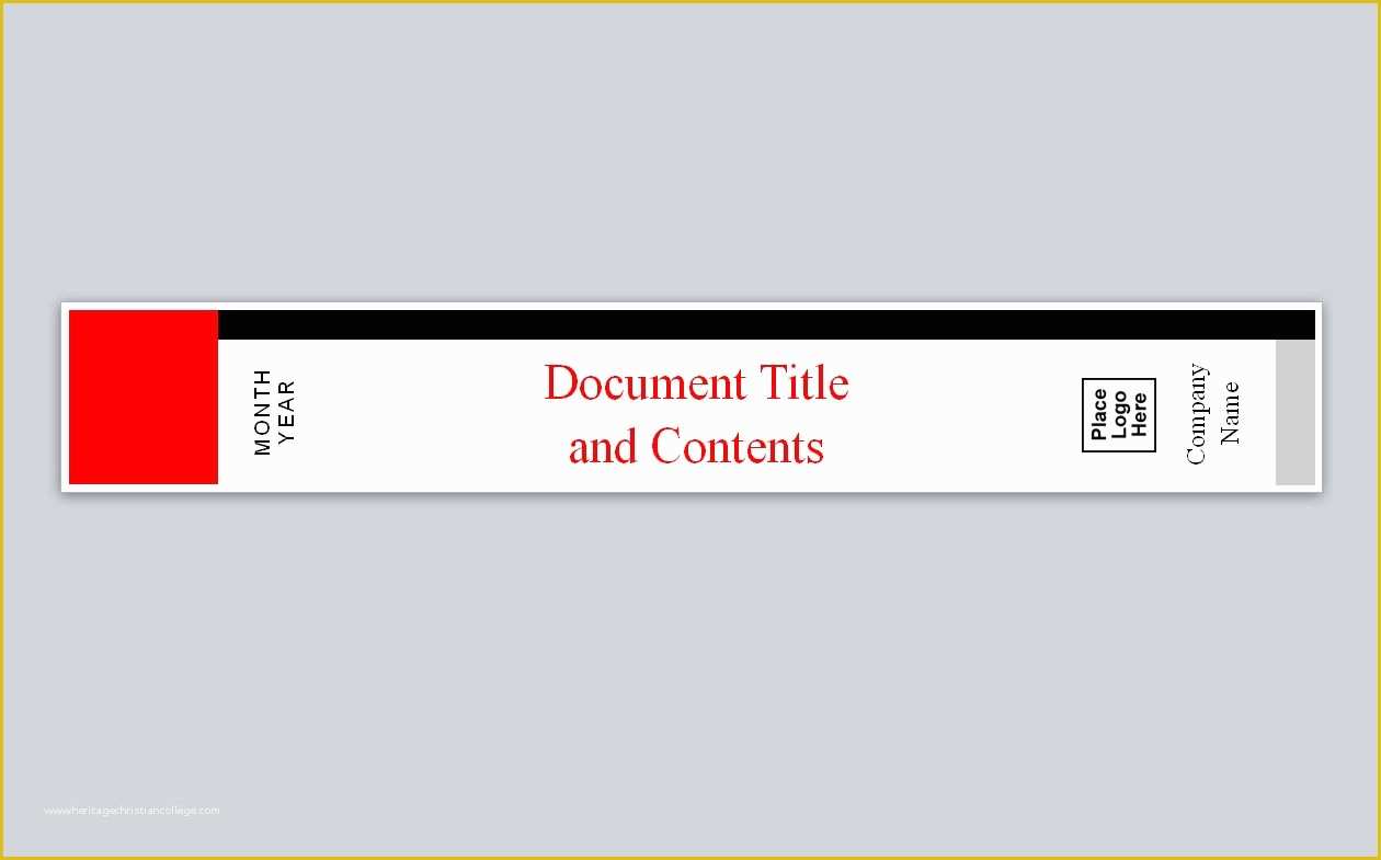 Free Spine Label Template Of Similar to Avery Binder Spine Template