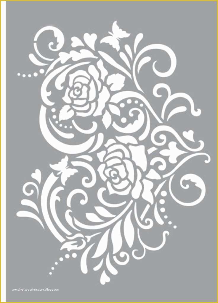 Free Stencil Templates Of Best 25 Rose Stencil Ideas On Pinterest