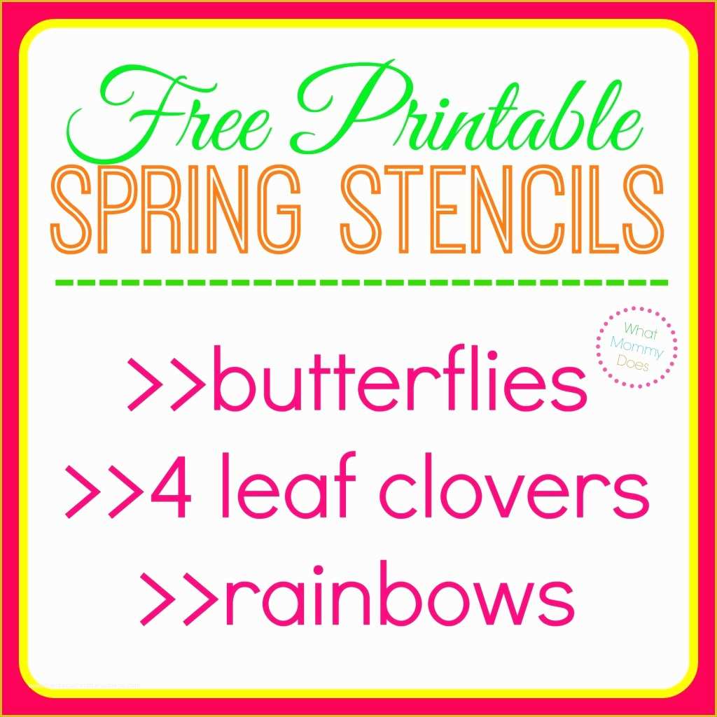 Free Stencil Templates Of Free Printable butterfly Stencils Four Leaf Clover