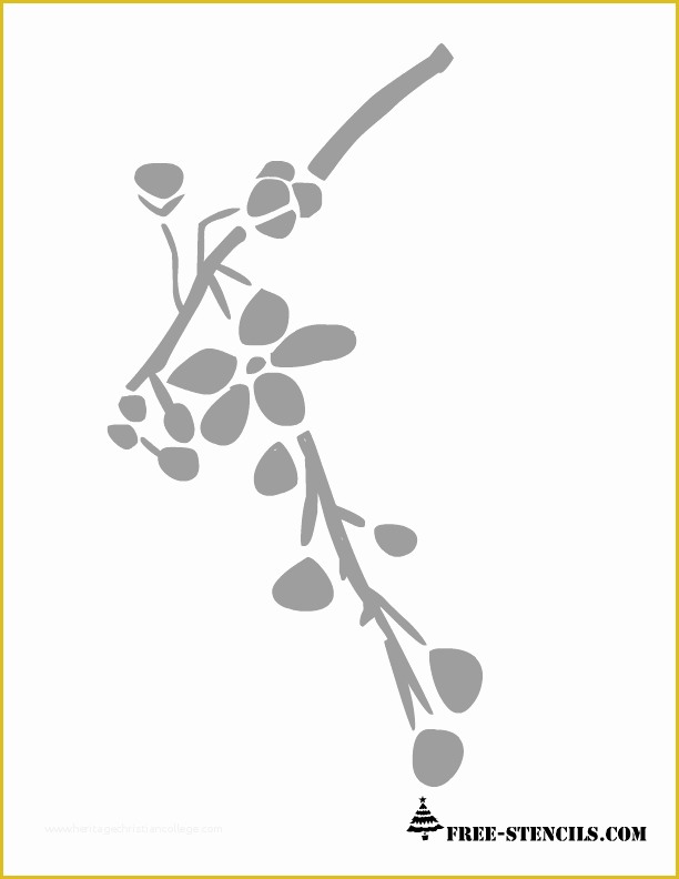 Free Stencil Templates Of Free Printable Cherry Blossom Wall Stencils