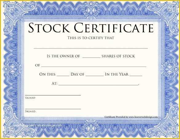 Free Stock Certificate Template Microsoft Word Of 21 Stock Certificate Templates Psd Vector Eps