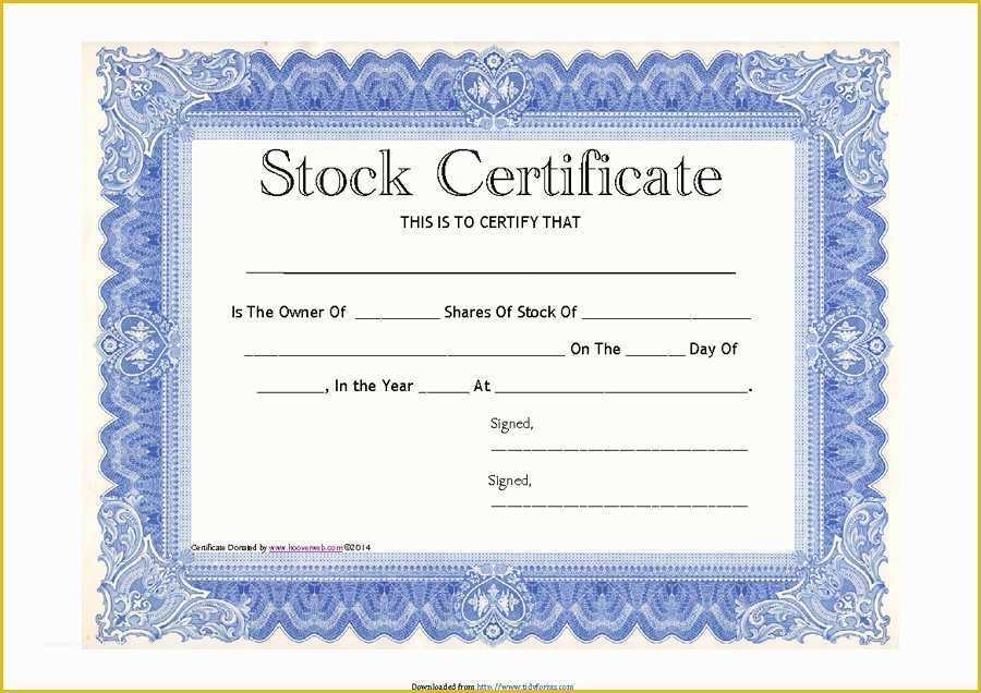 Free Stock Certificate Template Microsoft Word Of 40 Free Stock Certificate Templates Word Pdf