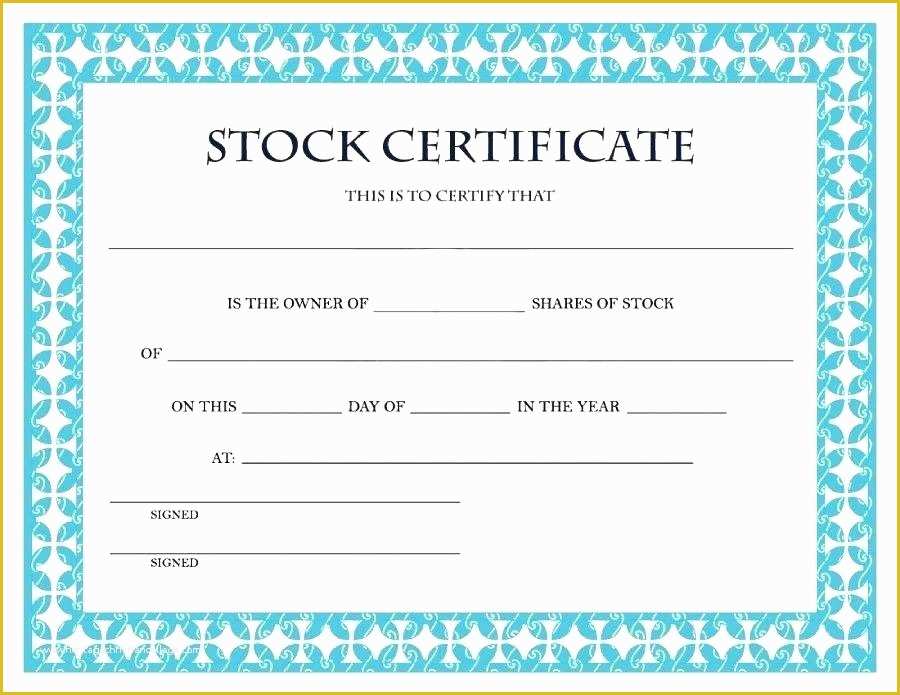 Free Stock Certificate Template Microsoft Word Of Certificate Template Word Download Corporate Stock
