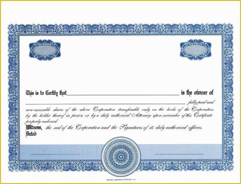 Free Stock Certificate Template Microsoft Word Of formatted Stock Certificate Templates