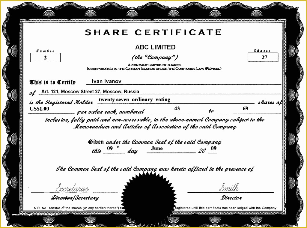 Free Stock Certificate Template Of 13 Stock Certificate Templates Excel Pdf formats