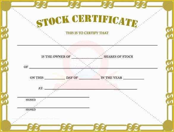 Free Stock Certificate Template Of 21 Stock Certificate Templates Word Psd Ai Publisher