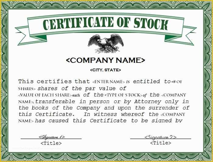 Free Stock Certificate Template Of 21 Stock Certificate Templates Word Psd Ai Publisher