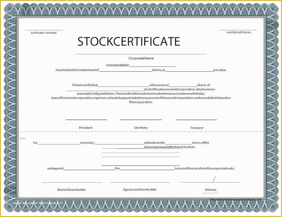 Free Stock Certificate Template Of 40 Free Stock Certificate Templates Word Pdf