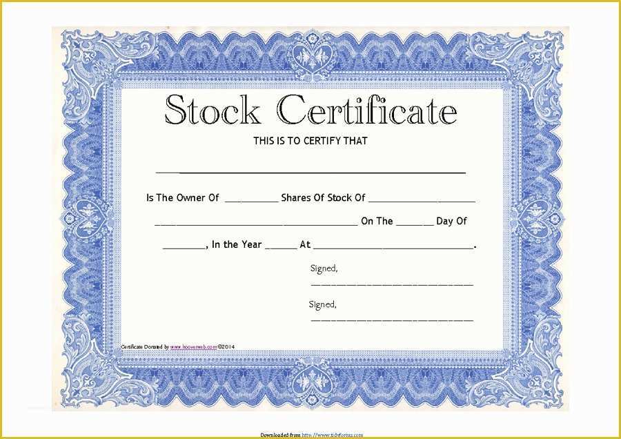 Free Stock Certificate Template Of 40 Free Stock Certificate Templates Word Pdf