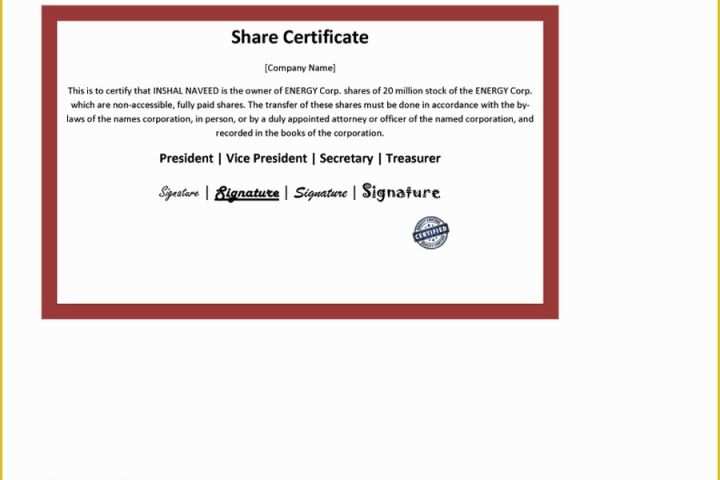 Free Stock Certificate Template Of 40 Free Stock Certificate Templates Word Pdf