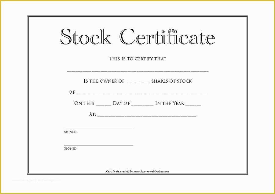 Free Stock Certificate Template Of 41 Free Stock Certificate Templates Word Pdf Free