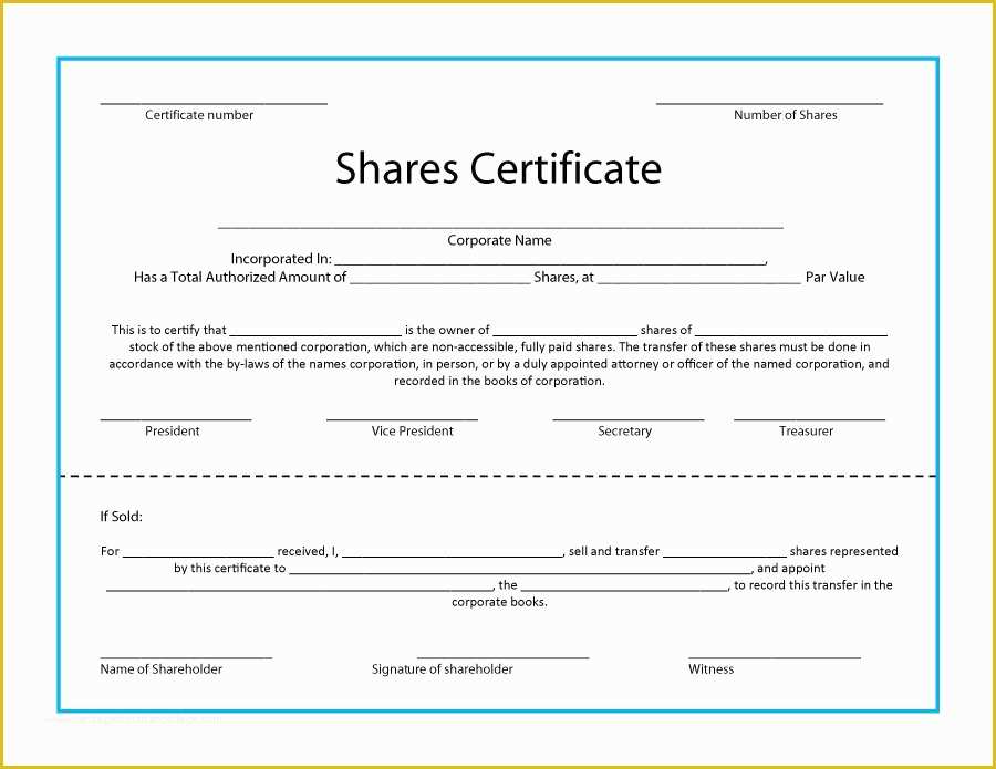 Free Stock Certificate Template Of 41 Free Stock Certificate Templates Word Pdf Free