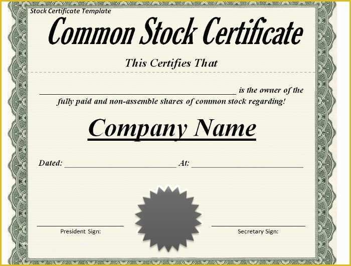 Free Stock Certificate Template Of 42 Stock Certificate Templates Free Word Pdf Excel formats