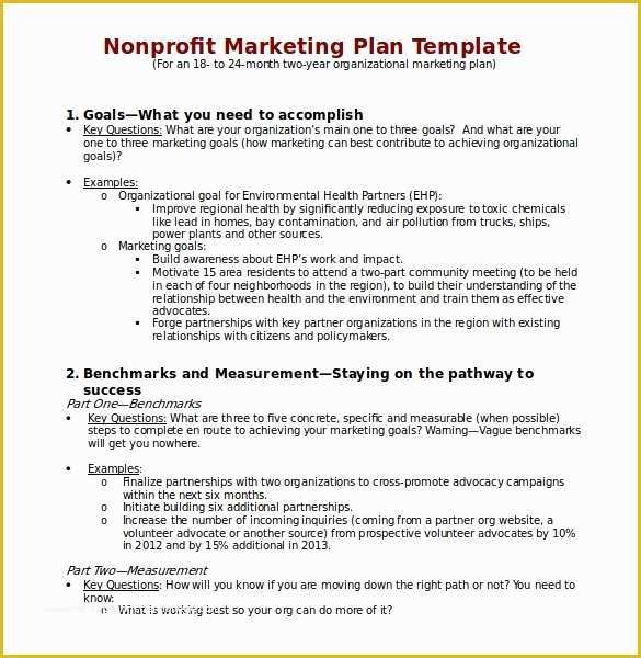 Free Strategic Plan Template for Nonprofits Of 22 Microsoft Word Marketing Plan Templates