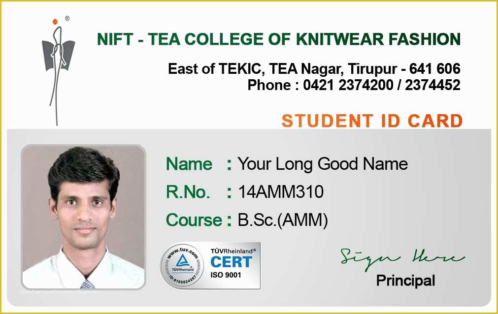 Free Student Id Card Template Of Id Card Coimbatore Ph Student Id Card