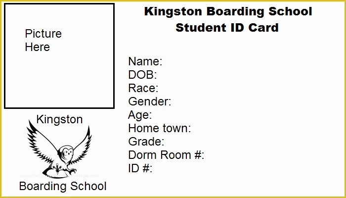 Free Student Id Card Template Of Id Card Template