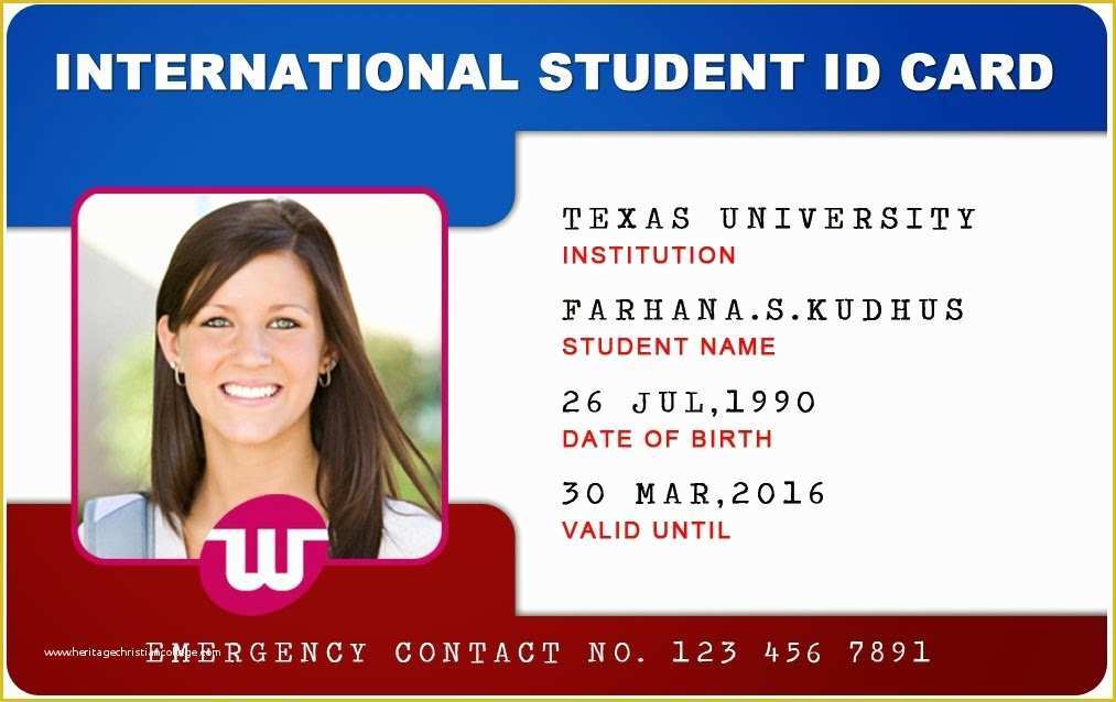 Free Student Id Card Template Of Id Card Template