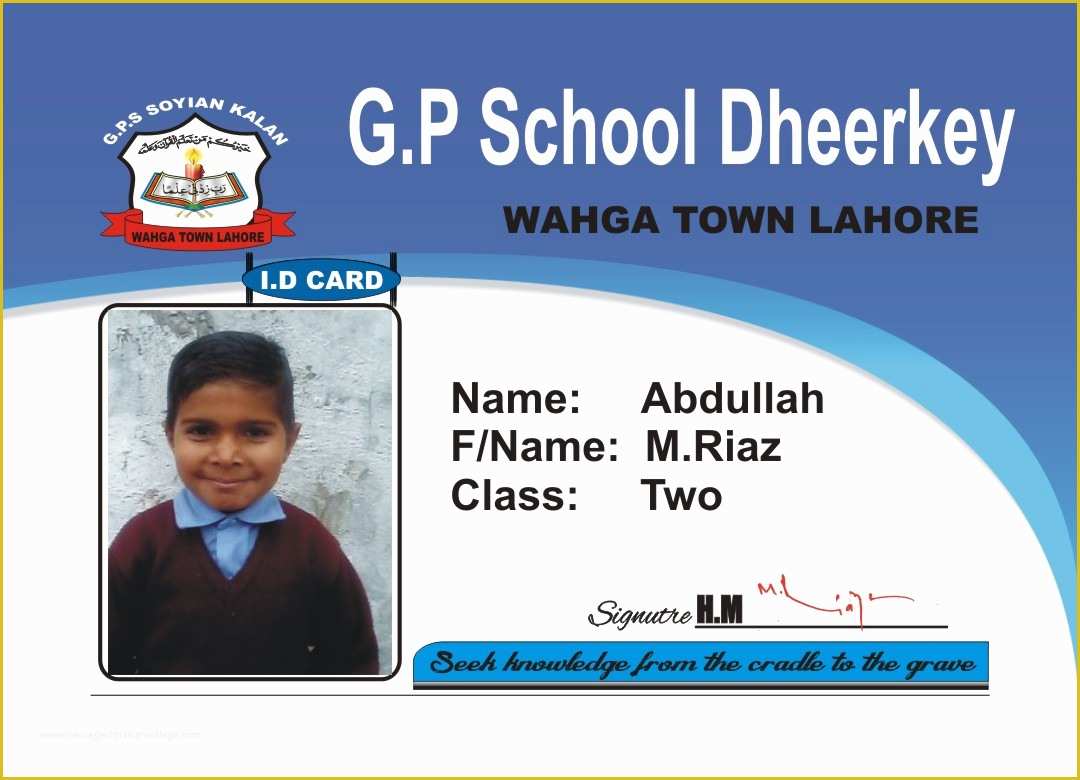 Student Id Card Template