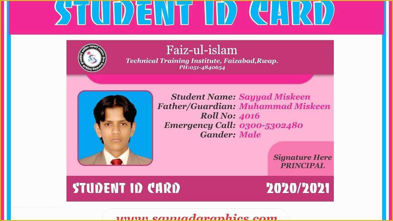 Free Student Id Card Template Of Student Id Card Template Free Download Templates Station