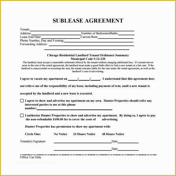 Free Sublease Agreement Template Of 23 Sample Free Sublease Agreement Templates to Download